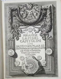 Piranesi: 1 vol (3 works) incl: LAPIDES CAPITOLINI