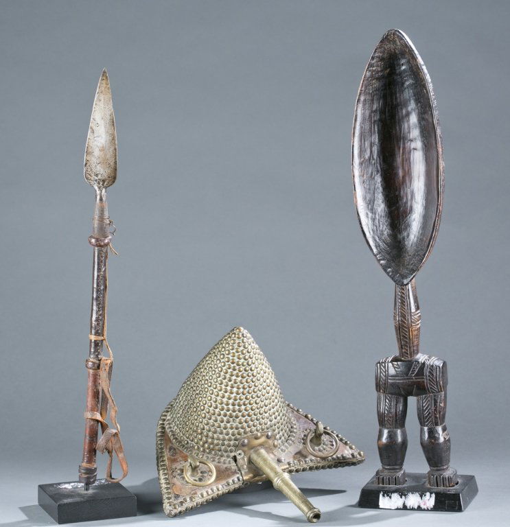 A group of three African objects. (1 of 10)