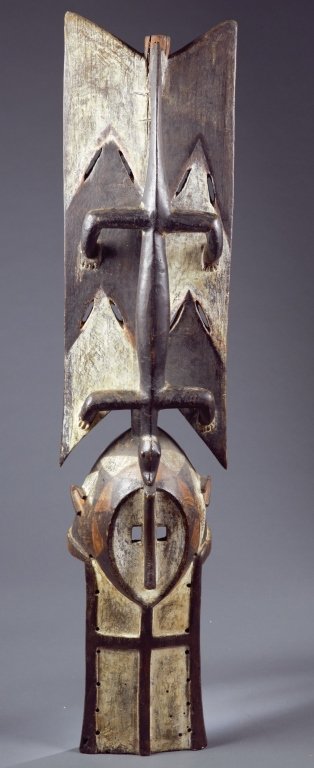 A wooden plank mask. (1 of 3)