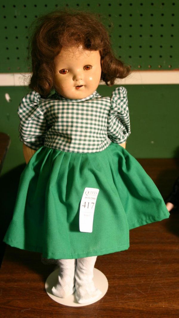 Effanbee "Mary Ann" doll composition, with da: Effanbee "Mary Ann" doll composition, with damage to figures and significant cracking and crazing throughout.