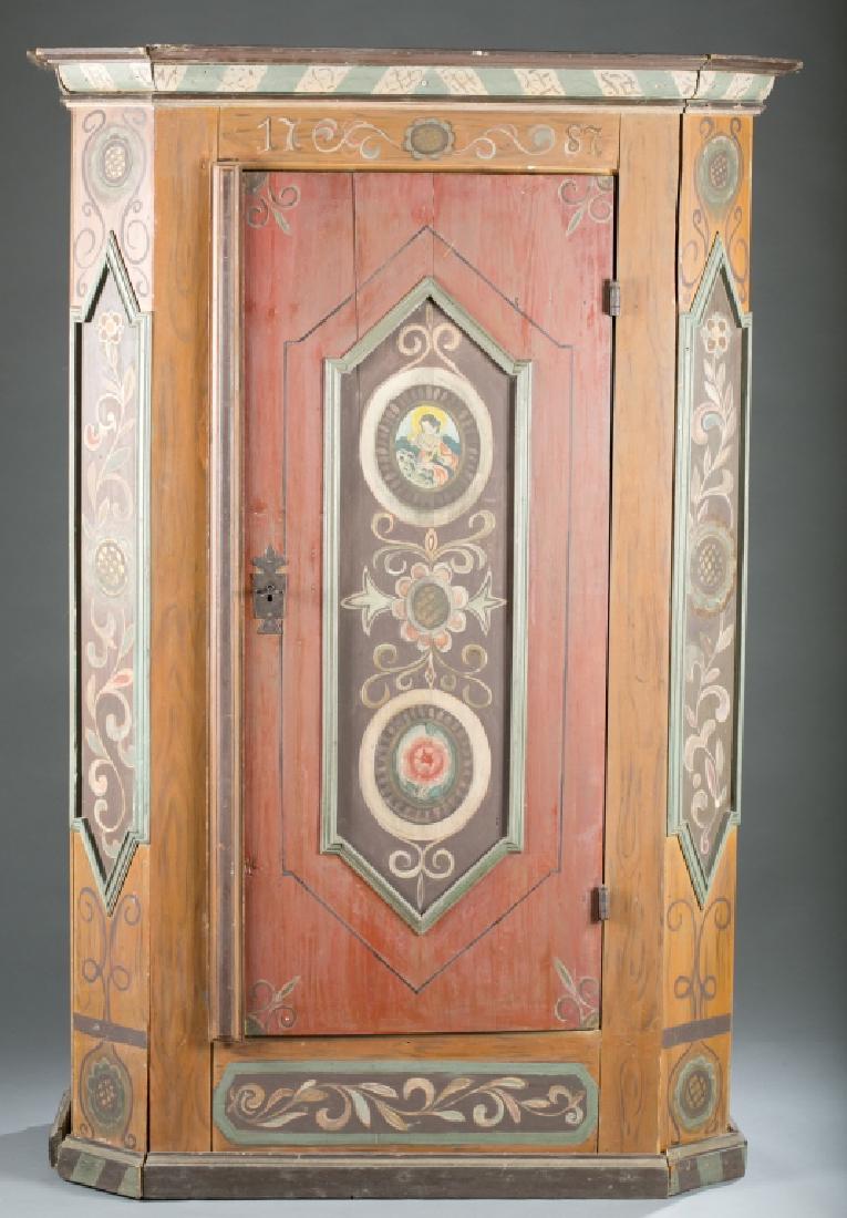 Polychrome Bavarian armoire. (1 of 8)