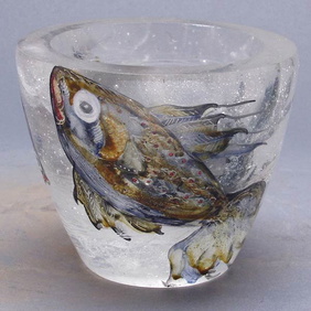 Art Glass Vase Signed (DEB) Art Glass Vase Signed (DEB)