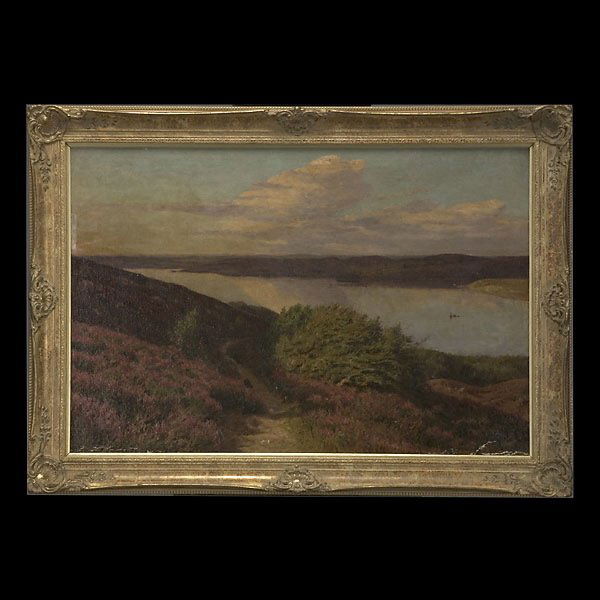 Gilbert Gaul , River View, 1907: Gilbert Gaul American 1855-1919 River View, 1907 Oil on canvas 25 x 37 inches Signed and dated '07 lower right Painting has been relined