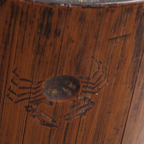 Antique Japanese Bamboo Flower pot - 4
