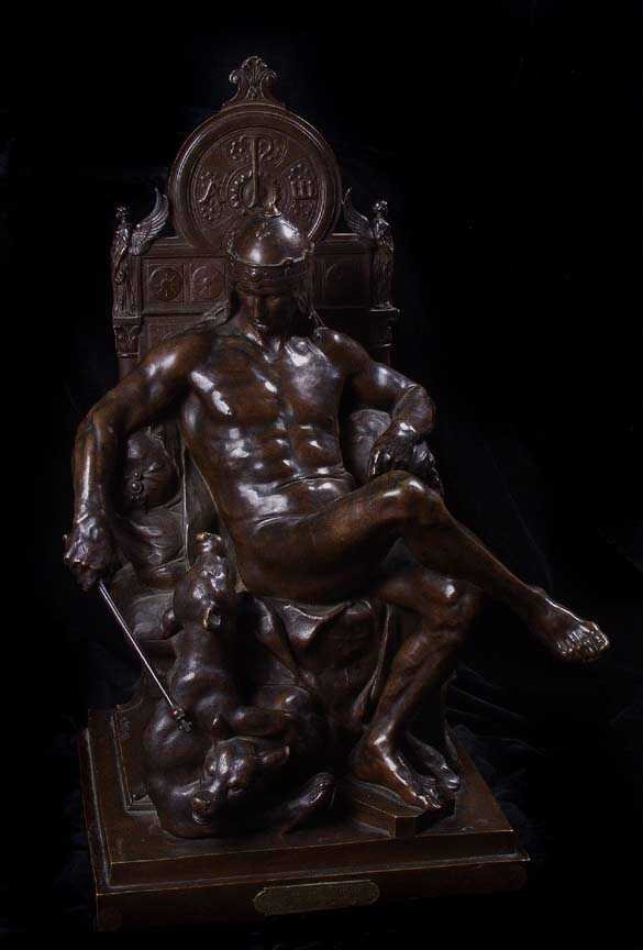 E. Picault bronze sculpture