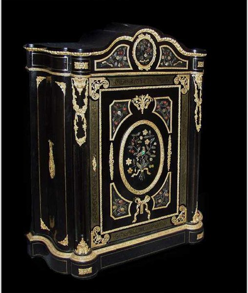 French Empire Ebonized Cabinet