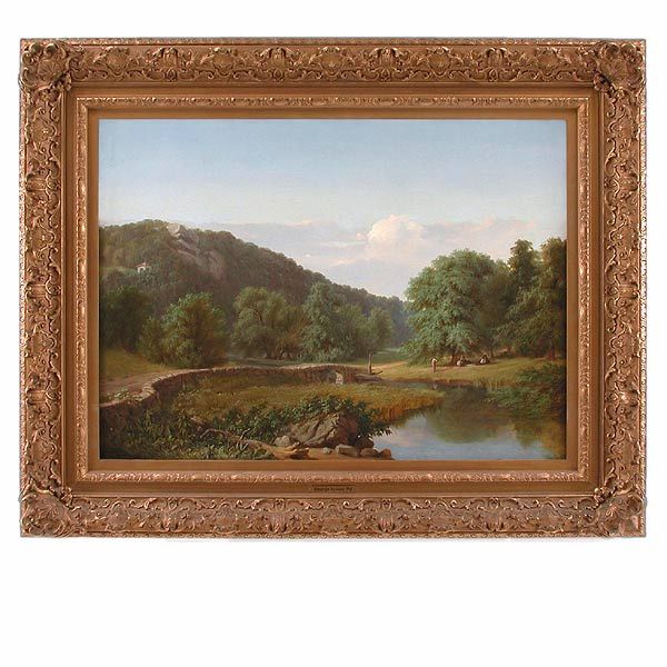 George Inness Sr. Summer Afternoon: George Inness Sr., NA. American 1825 - 1894. Summer Afternoon, ca 1855 - 1856. oil on canvas. 22 x 30 inches. (55.88 x 76.2 cm) signed on reverse. The Reverend Henry Ward BeecherPossible sale, James P