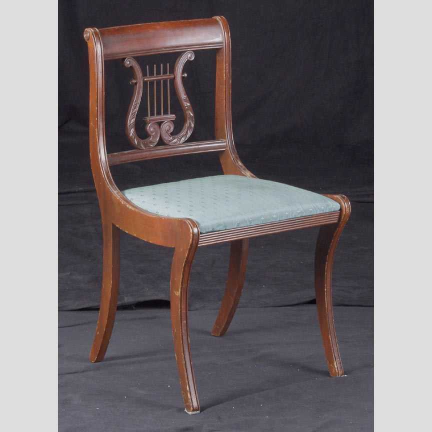 278: Duncan Phyfe Lyre Back Side Chair