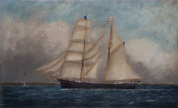 W. P. Stubbs, Schooner, Oil Painting