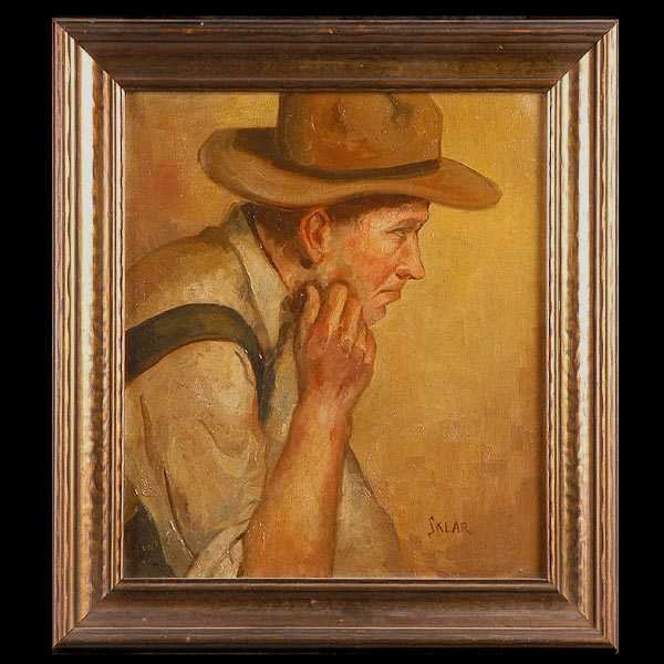 Sklar, A Working Man, Oil Painting.