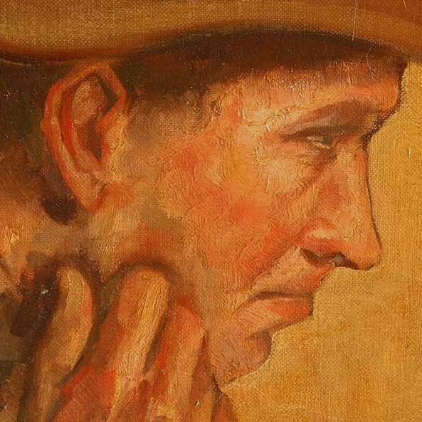 Sklar, A Working Man, Oil Painting. - 2