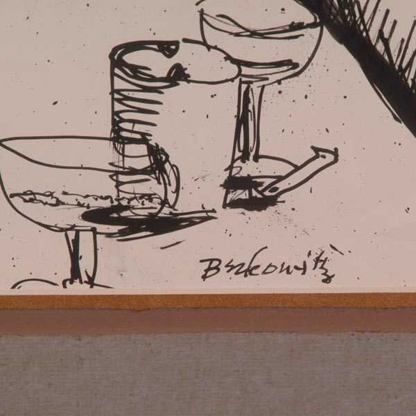 Berkowitz, Night Club, Pen and Ink. - 2