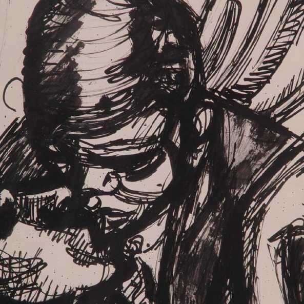 Berkowitz, Night Club, Pen and Ink. - 4
