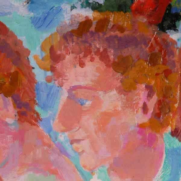Herman Volz-Oil Painting-Sons of Beaches - 2