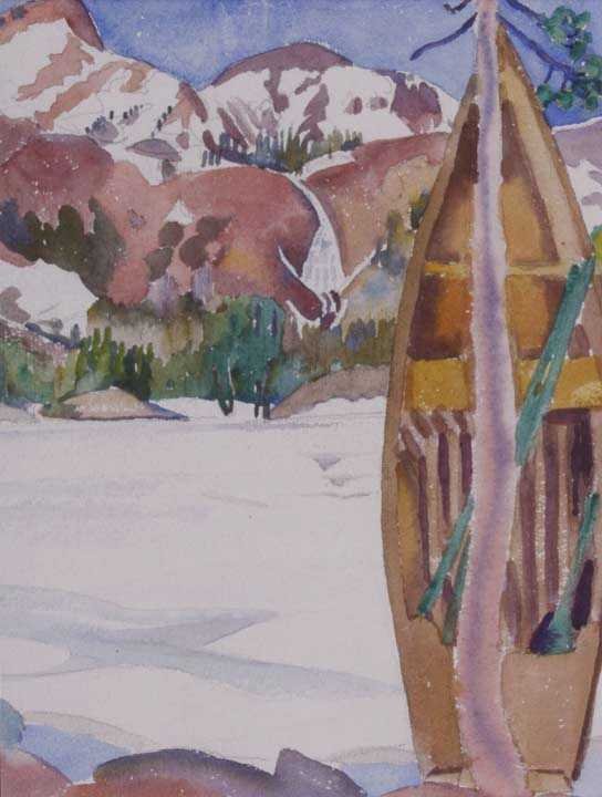 Helen Forbes Iceboats, watercolor - 2
