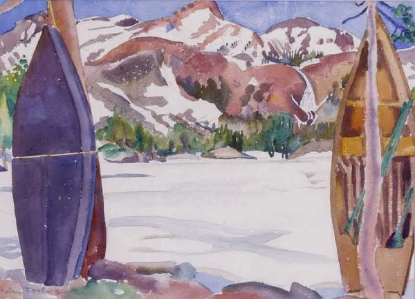 Helen Forbes Iceboats, watercolor - 3