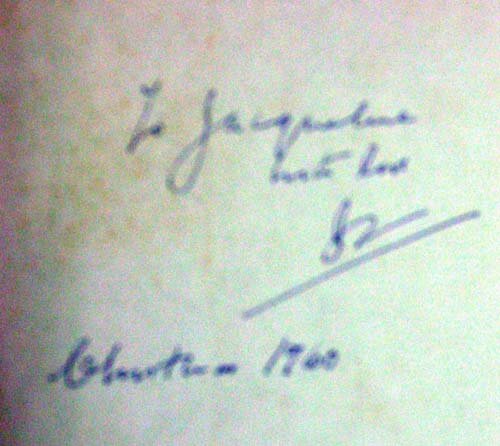 Book inscribed to Jacqueline Kennedy; El - 2