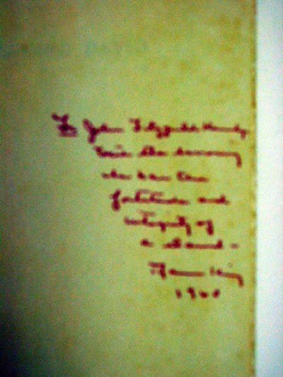 Book inscribed to John F. Kennedy - 2