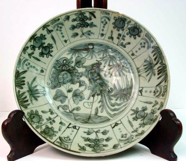 Chinese Swatow Blue and White Ceramic Charger