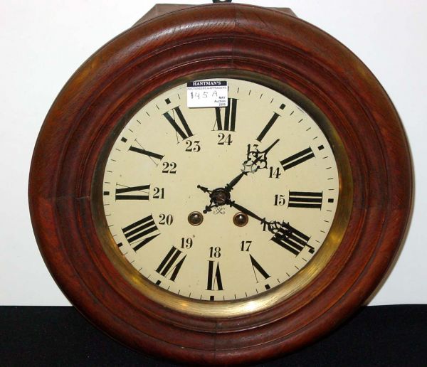 Walnut and Pine Octagonal Wall Clock