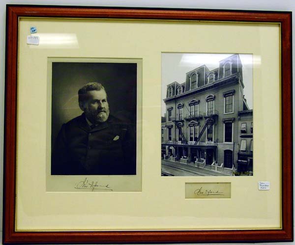 John Thompson Ford Cut Signature: John Thompson Ford Cut Signature. Together with an engraving of Thomas Ford with a facsimile signature (spots) and a black and white photograph of the Ford Theater, stamped in gold Henry H. Ran, 9 1/4