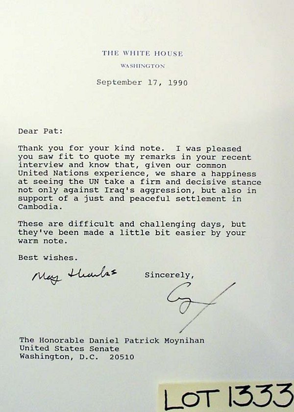 George H. W. Bush, TLS