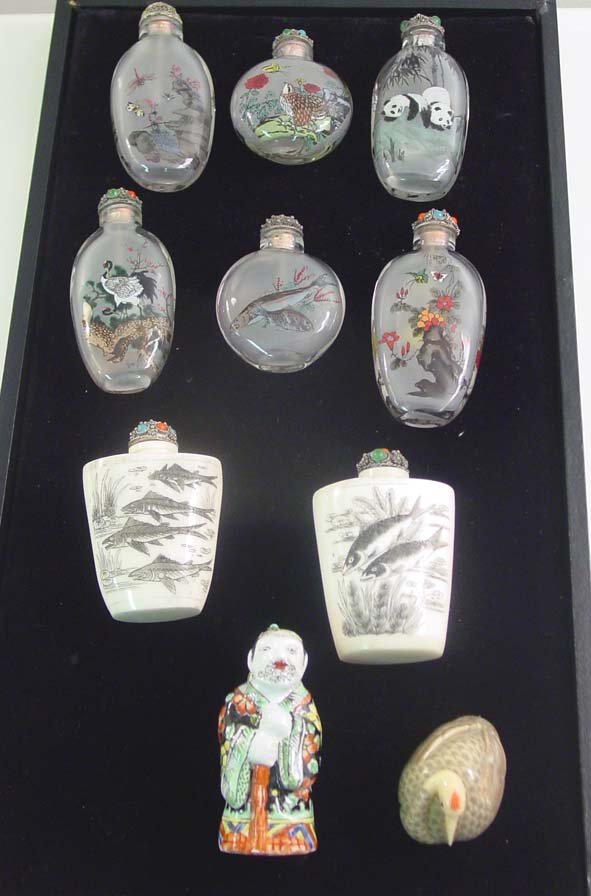 9 Assorted Chinese Snuff Bottles