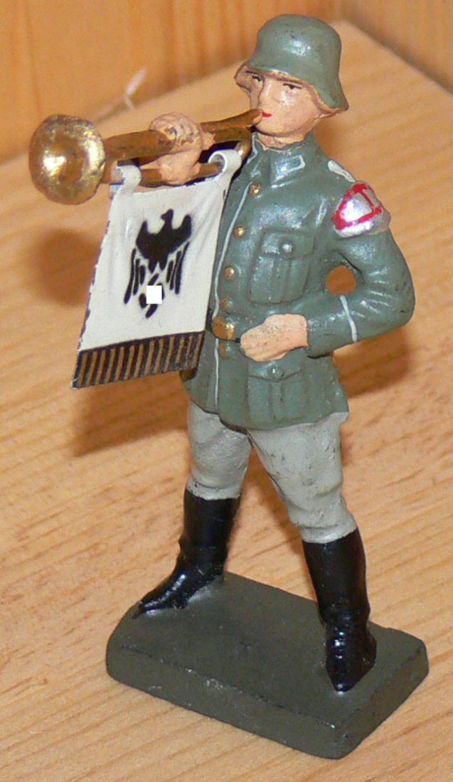 Lineol Trompetenspieler, 7cm Serie. : Lineol Trompetenspieler, 7cm Serie. Guter Zustand, fast keine Abnutzung.