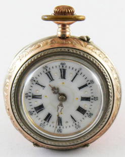 Damentaschenuhr 800er Silber. Ca. 1880 - 1900. Remontoi: Damentaschenuhr 800er Silber. Ca. 1880 - 1900. Remontoir - Aufzug, Innendeckel gepunzt mit Halbmond, Krone und 800. Gewicht: ca. 22 gr. Durchmesser: ca. 32 mm."