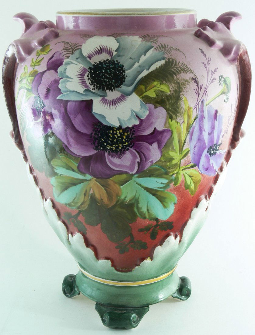 große ausgefallene Keramikvase von De La Fayencerie,de : große ausgefallene Keramikvase von De La Fayencerie,de Nimy Lez Muns, Modell Nr. 1619, Höhe ca. 29cm