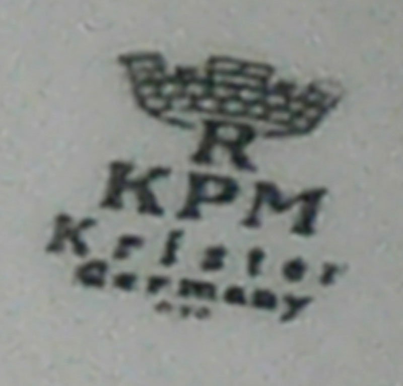 große Porzellan Bodenvase KPM Krister mit Goldrand, flo - 2