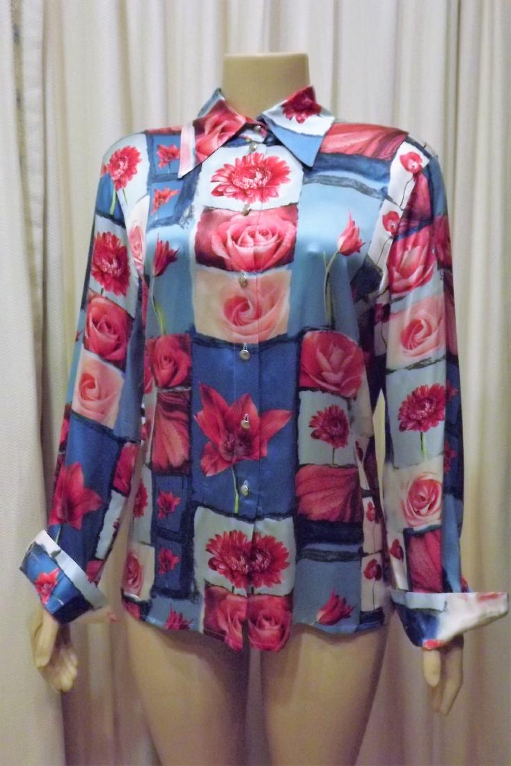 Escada for Neiman Marcus Blouse, Euro Size 38, 100%: Escada for Neiman Marcus Blouse, Euro Size 38, 100% silk