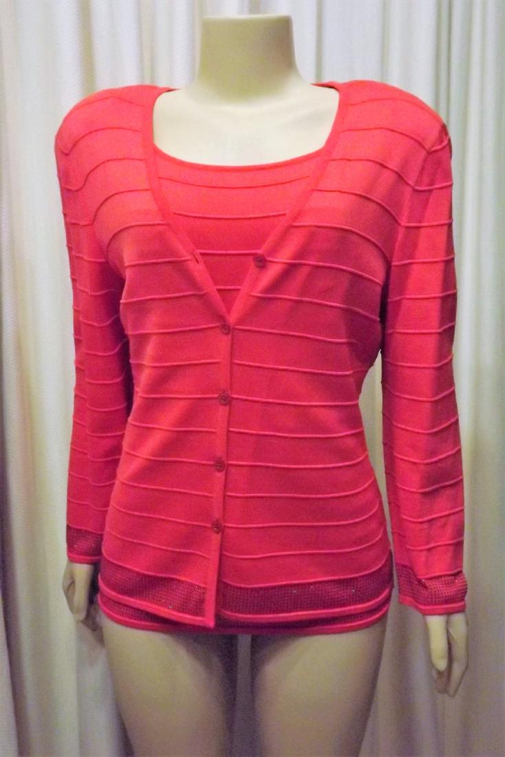 Escada Two Piece Sweater Set with bugle bead detailing, (1 of 3)