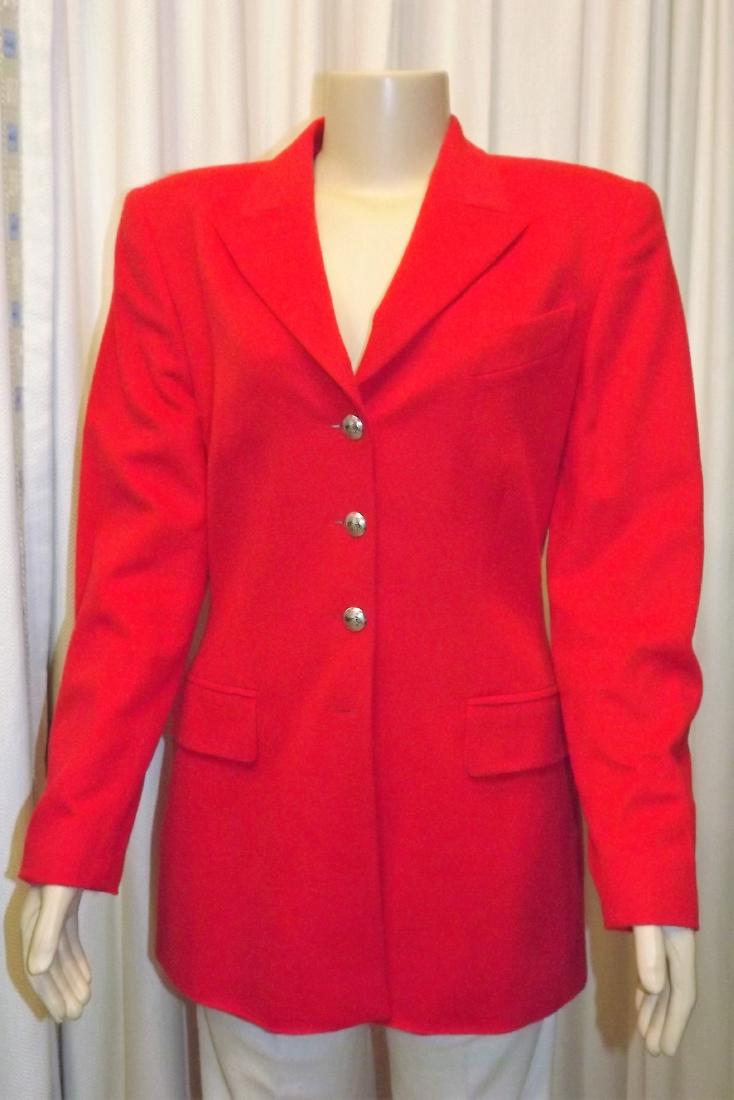 Escada Red Cashmere Jacket, size 40: Escada Red Cashmere Jacket, size 40