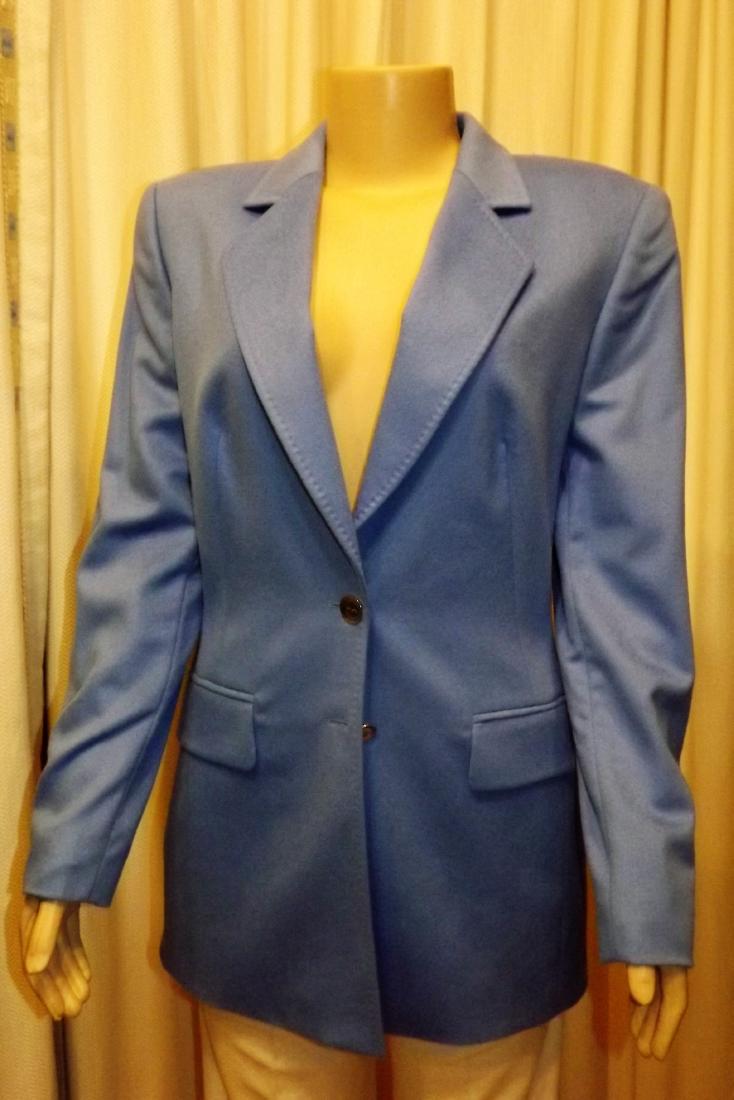 Escada Periwinkle New Wool and Rabbit Jacket, Size 38: Escada Periwinkle New Wool and Rabbit Jacket, Size 38