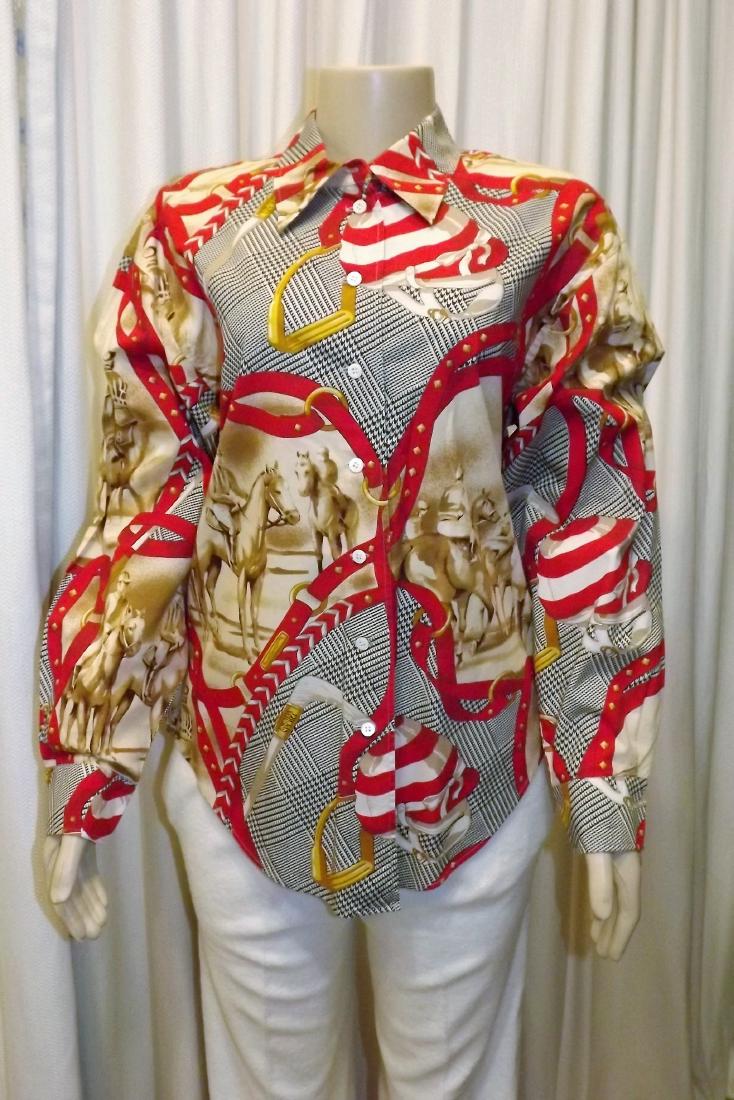 Escada Sport Polo Print Button Down, 100% Cotton Size (1 of 2)