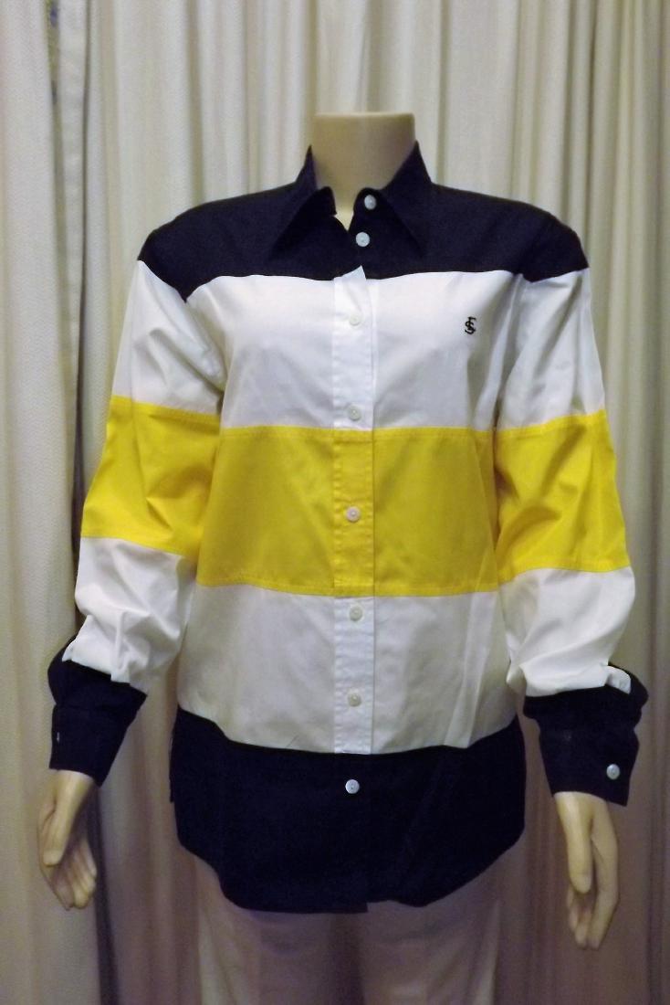Escada Sport button Down with Blue, white, and yellow (1 of 2)