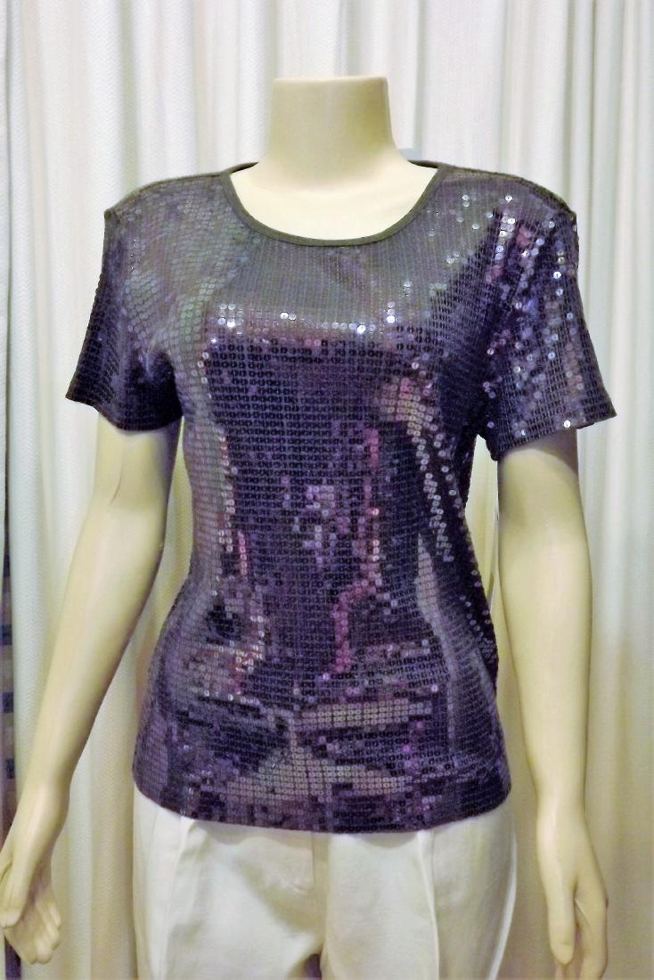 Michael by Michael Kors, Size XL Gray Purple Sequined (1 of 2)