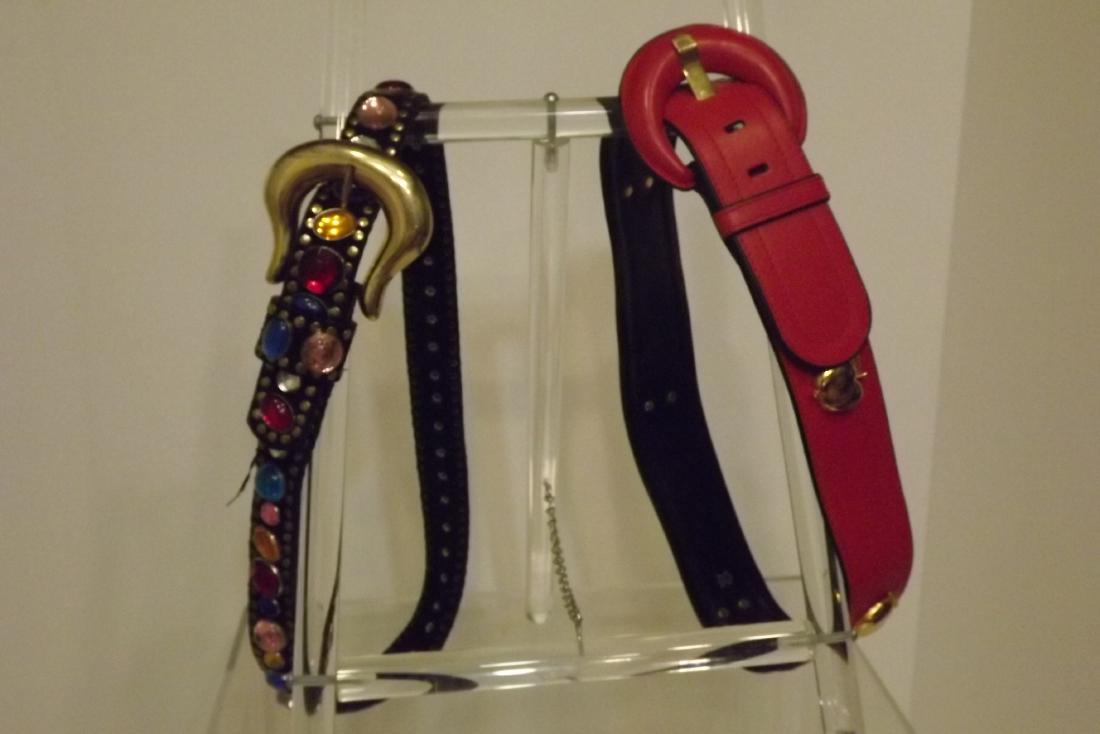 2 Escada Belts, Size 40, Leather with Gems and (1 of 5)