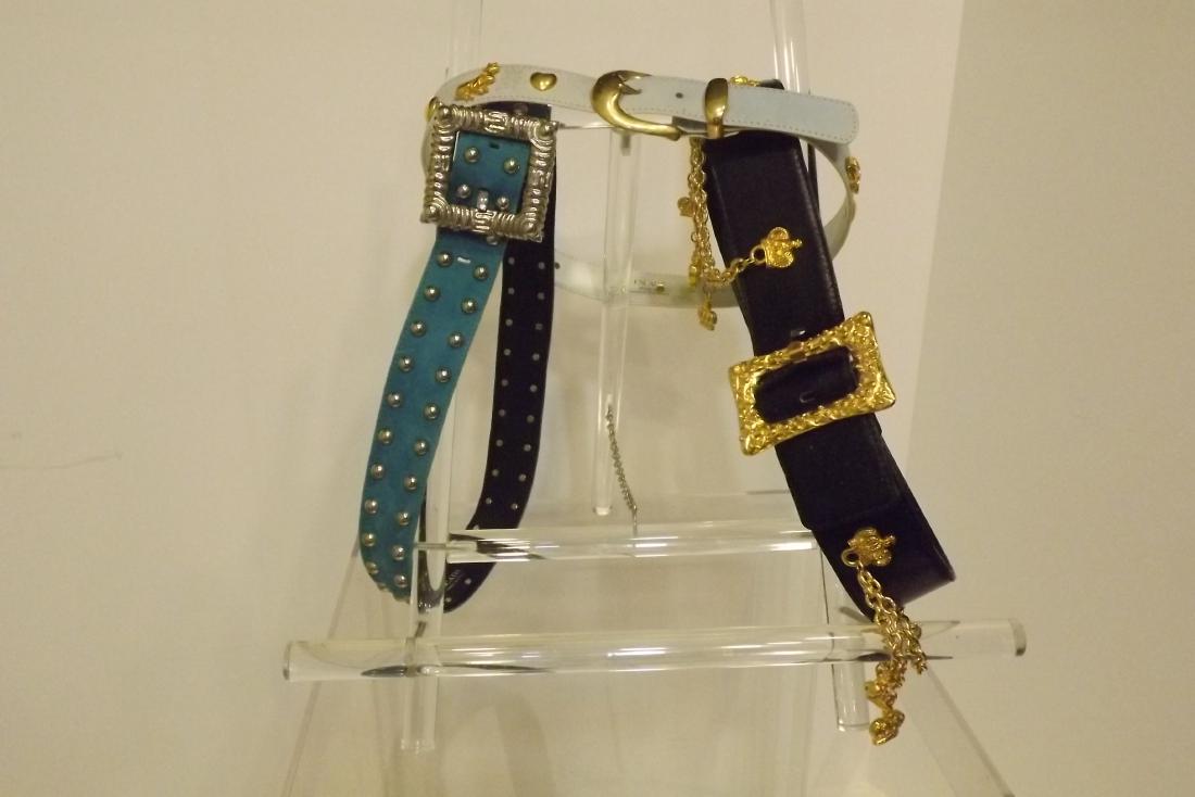 3 Escada Belts, Size 38, 1 Light Blue, Frog Motif, 1 (1 of 2)
