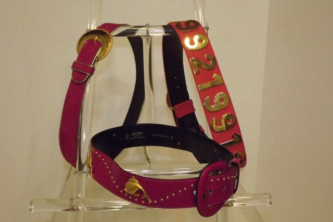 3 Escada Belts, Size 38, 2 Suede 1 Leather (1 of 1)