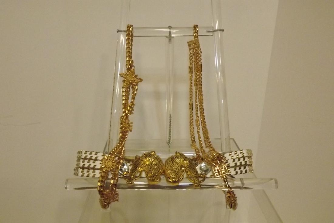 2 Metal Chain Belts, 1 Jose Cotel France 1986 Leapord (1 of 2)