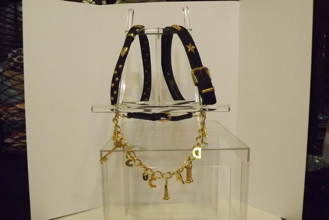 3 Escada Black Leather Belts, Size 38 (1 of 3)