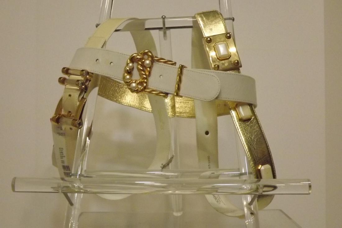 3 size 38 Belts, Escada Gold Lame and Accents (1 of 1)