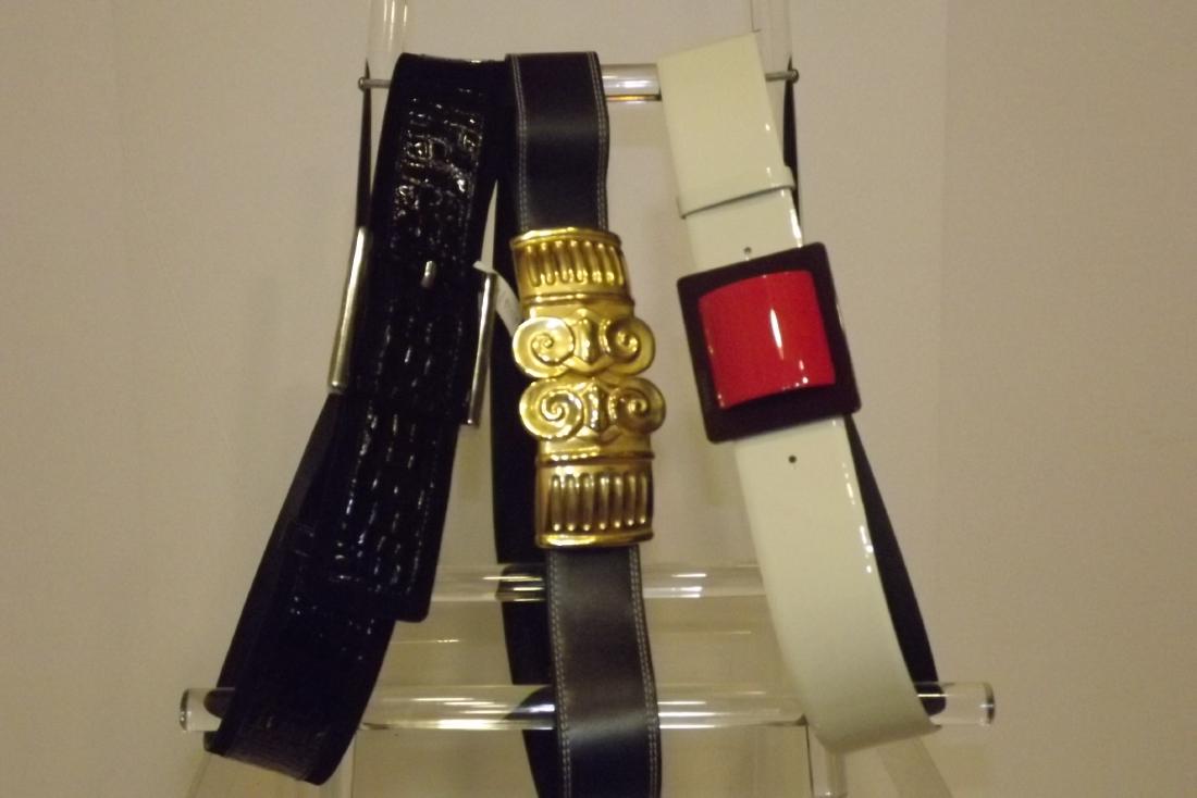 3 Belts 1 White House Black Market Leather and Suede, (1 of 3)