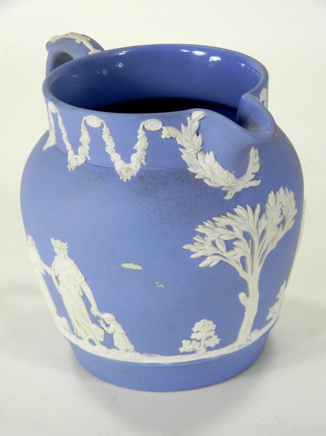 Pale blue Jasperware piece.: Pale blue Jasperware piece.