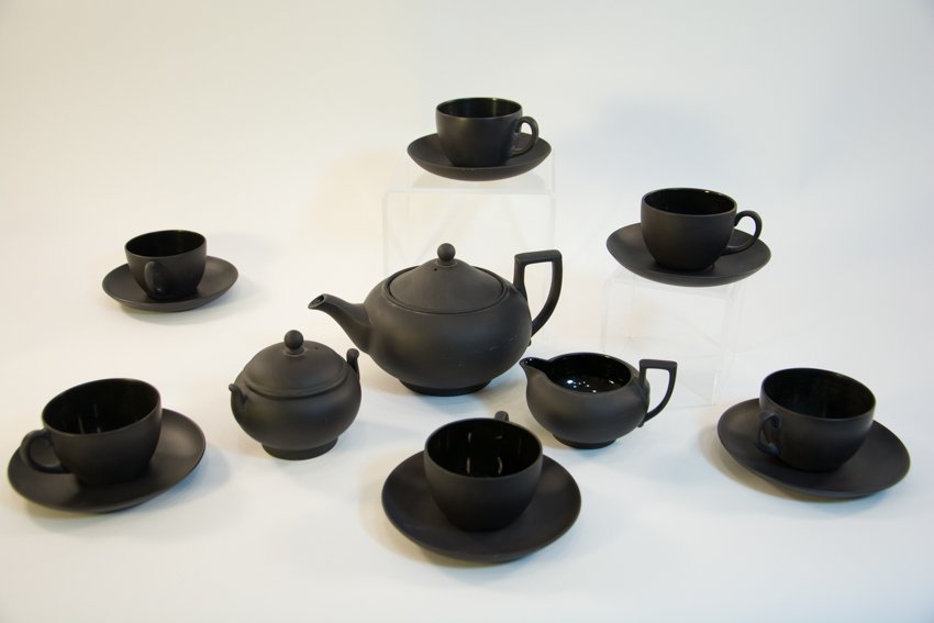 Matte Black Wedgewood Tea Set (1 of 2)