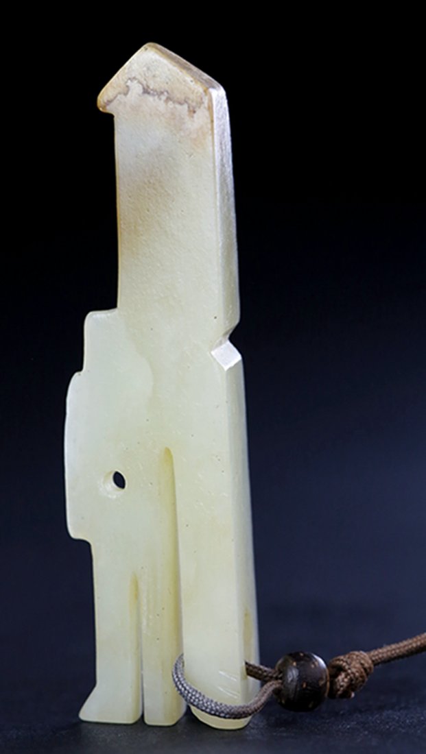 A BIRD SHAPED JADE SWORD HILT FITTING (1 of 5)