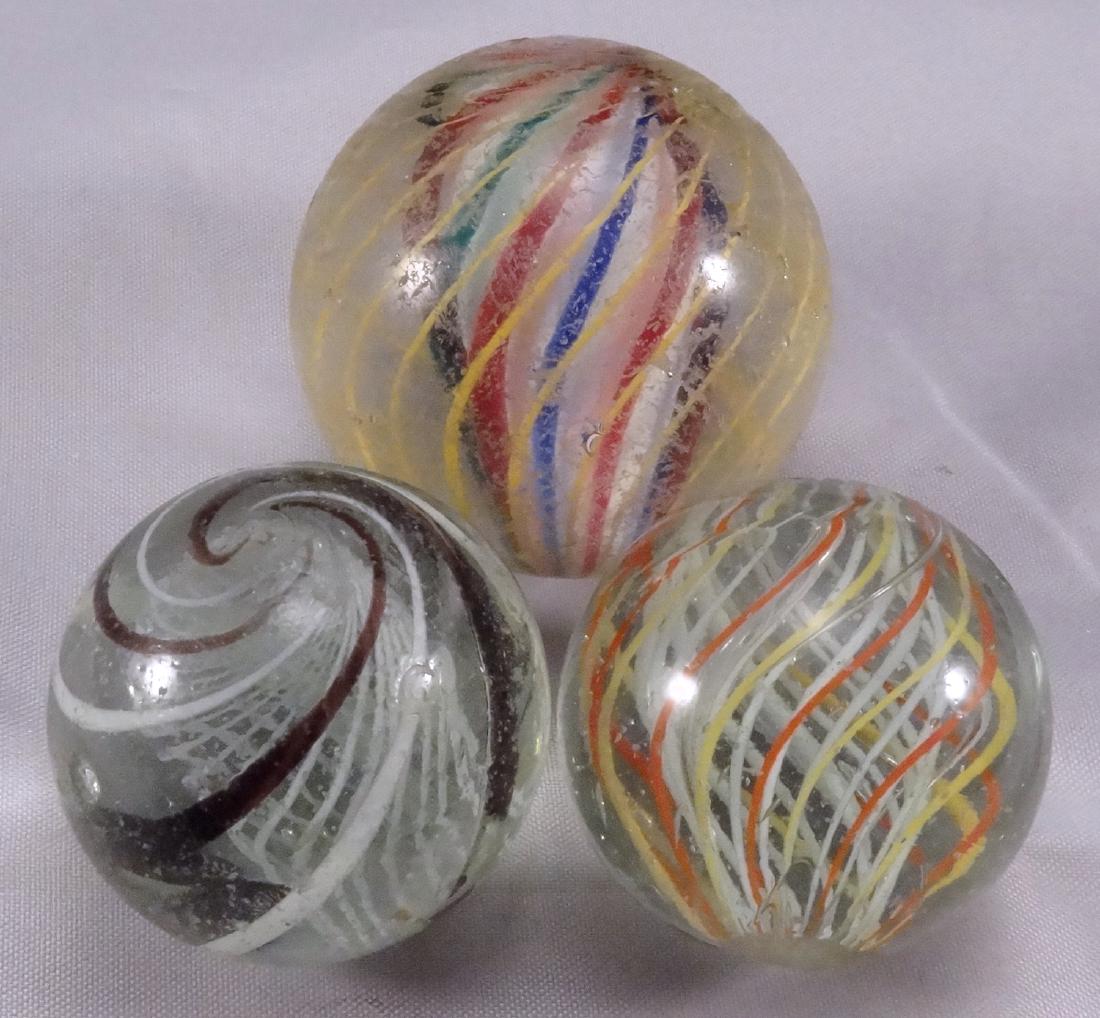 .SWIRL, Assorted Core. 3 Marbles. (1 of 1)