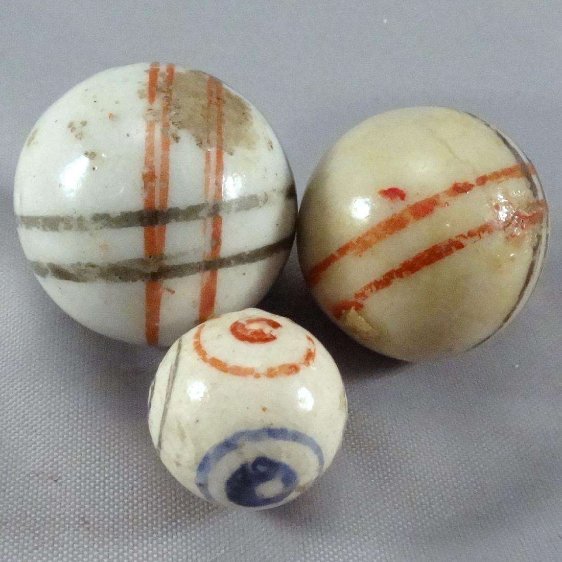 .NON-GLASS HANDMADE, China. 3 Handpainted. (1 of 1)